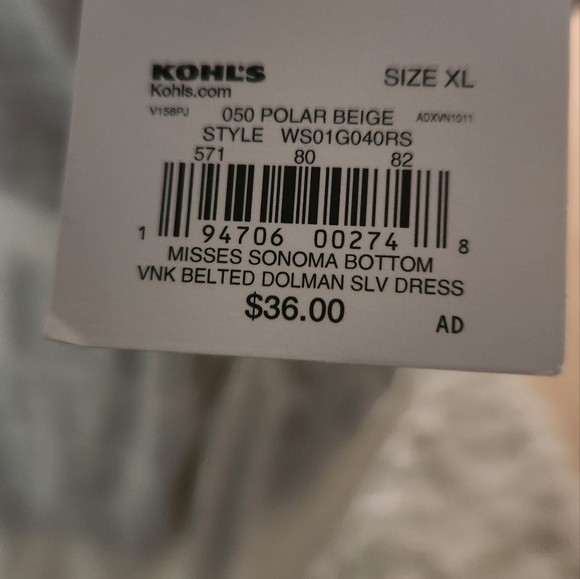 NWT ! SONOMA DRESS ! - Picture 2 of 8